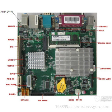 Embedded motherboar with dc 12V 5A power supply